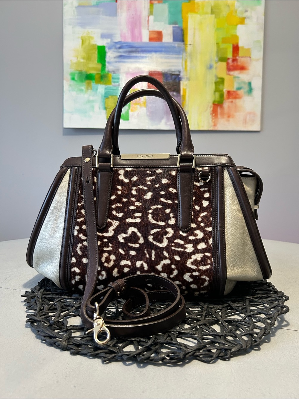 RARE - Brahmin Arden Creme Estonia Satchel